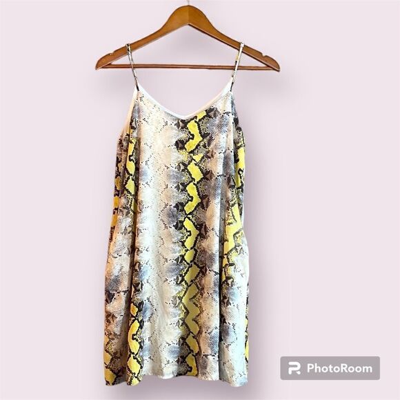 LE LIS Snakeskin Print Spaghetti Strap Dress - Picture 1 of 11